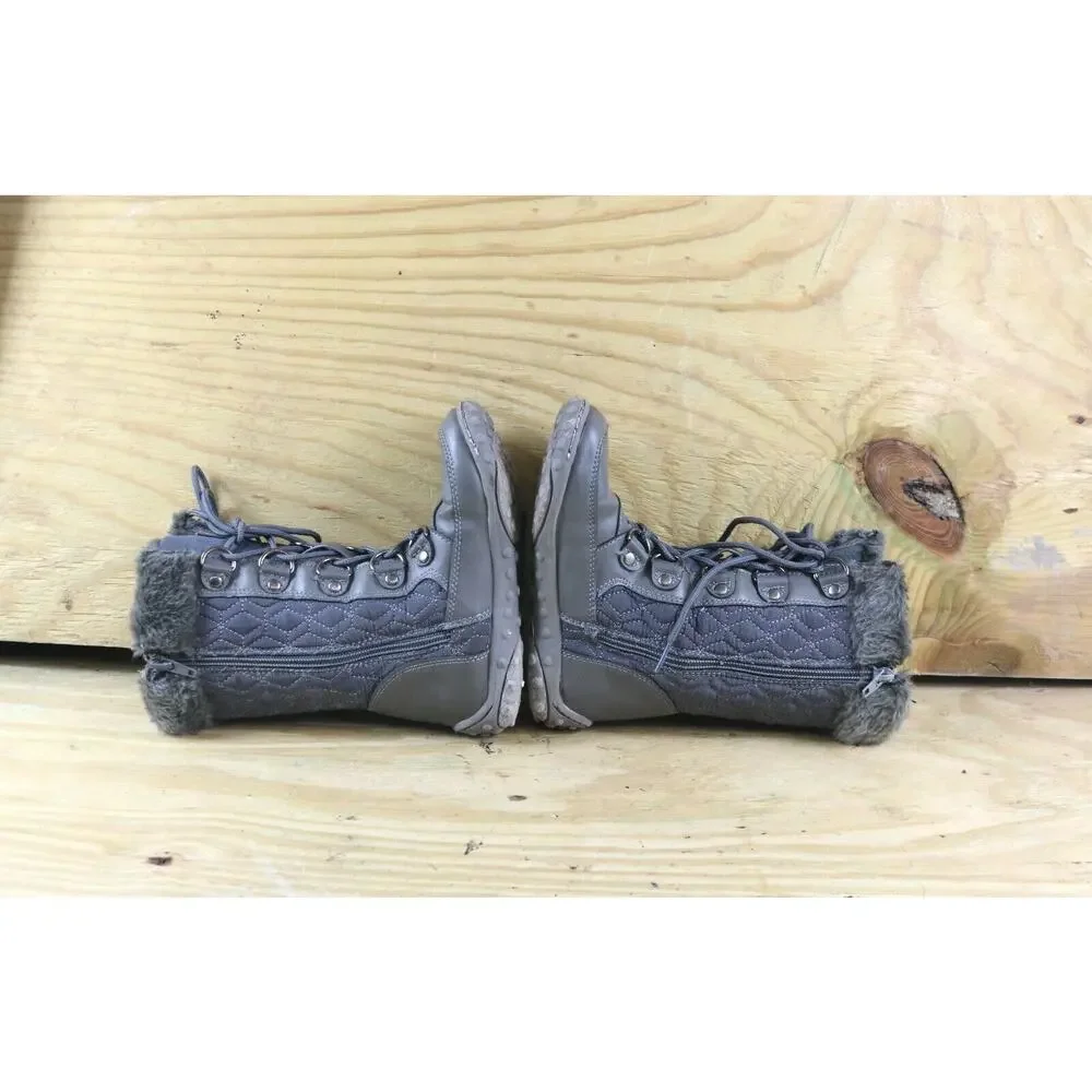 U.S. Polo Assn Boots Girls Faux Fur Trim Boots Gray Sz 11M Shoes